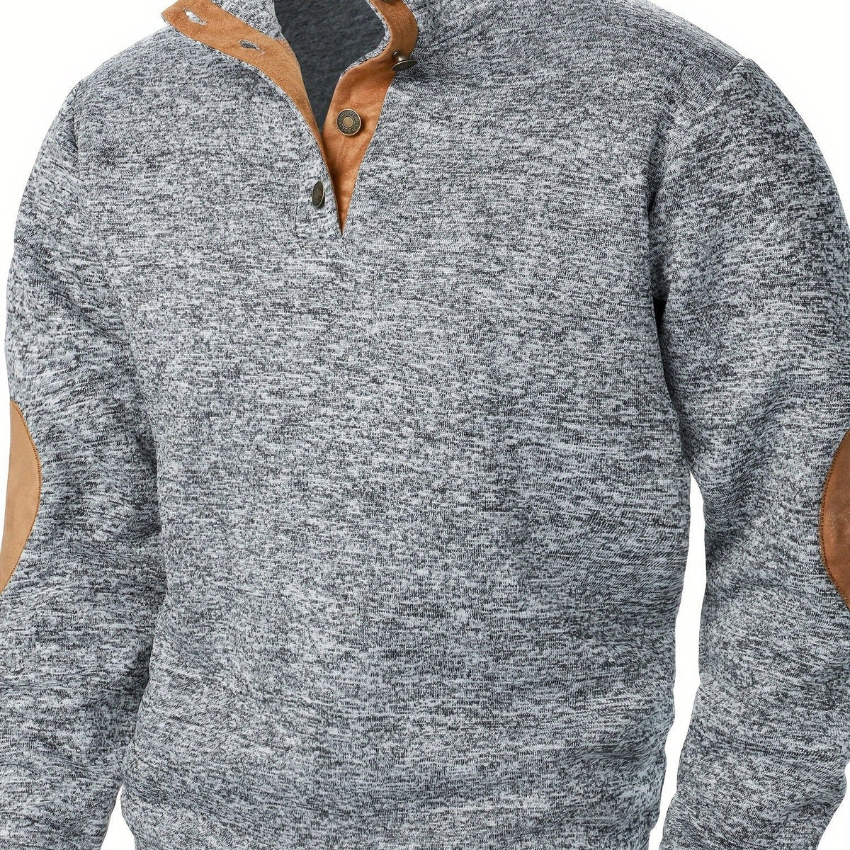 Pullover uomo a collo alto con bottoni