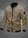Giacca uomo con collo bomber e ricamo