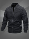 Giacca uomo con collo bomber e ricamo