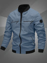 Giacca uomo con collo bomber e ricamo