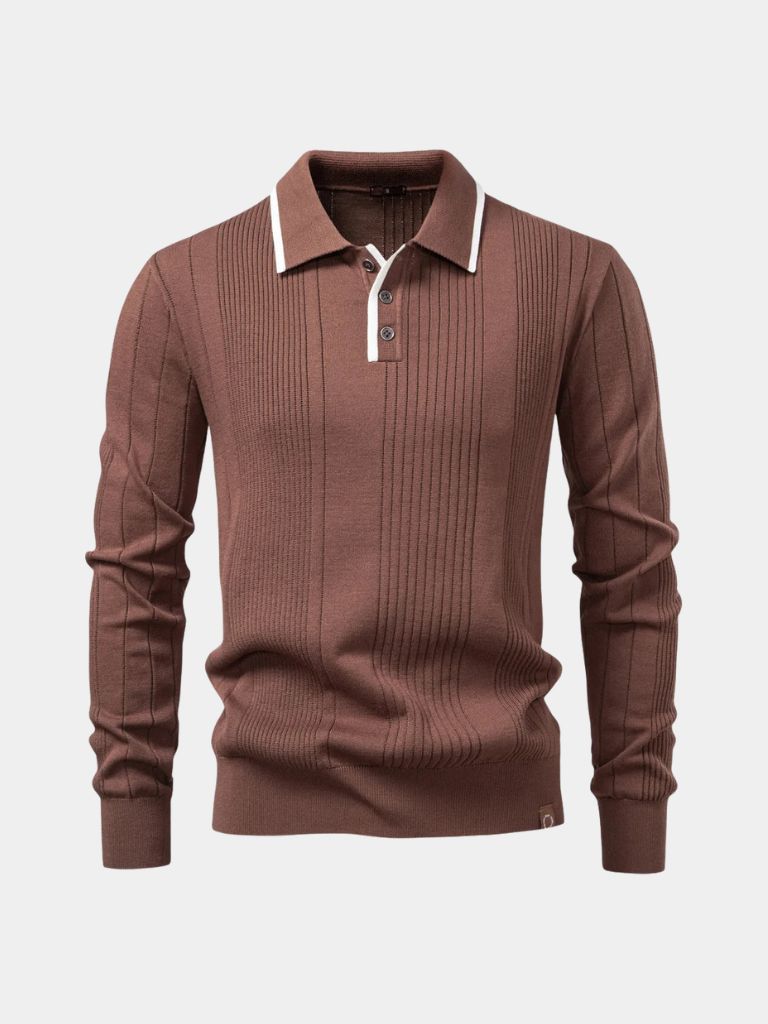 Polo Langford a coste e maniche lunghe - Aurelio Club