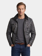 Giacca Rogue in pelle con tasche - Aurelio Club