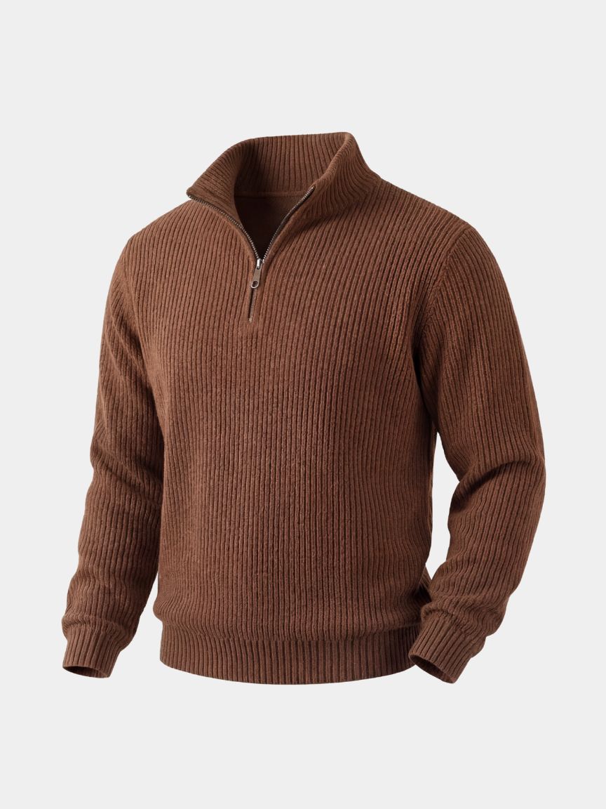 Pullover Highland in lana con zip corta - Aurelio Club