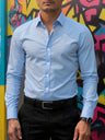 Camicia uomo a maniche lunghe con colletto classico