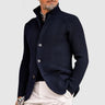 Cardigan uomo in maglia con collo alto e bottoni