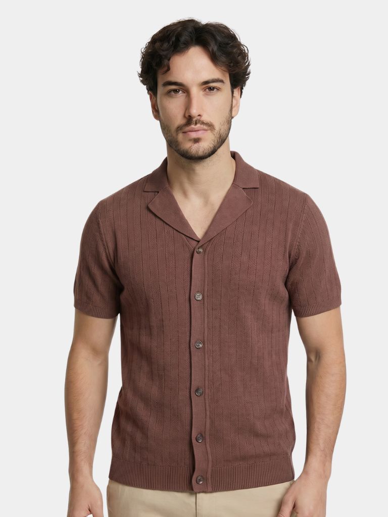 Camicia in maglia con collo aperto Heritage - Aurelio Club