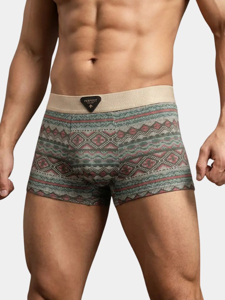 Boxer in cotone con motivo a mosaico - Aurelio Club