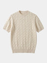 T-shirt in misto cotone con motivo a losanghe - Aurelio Club
