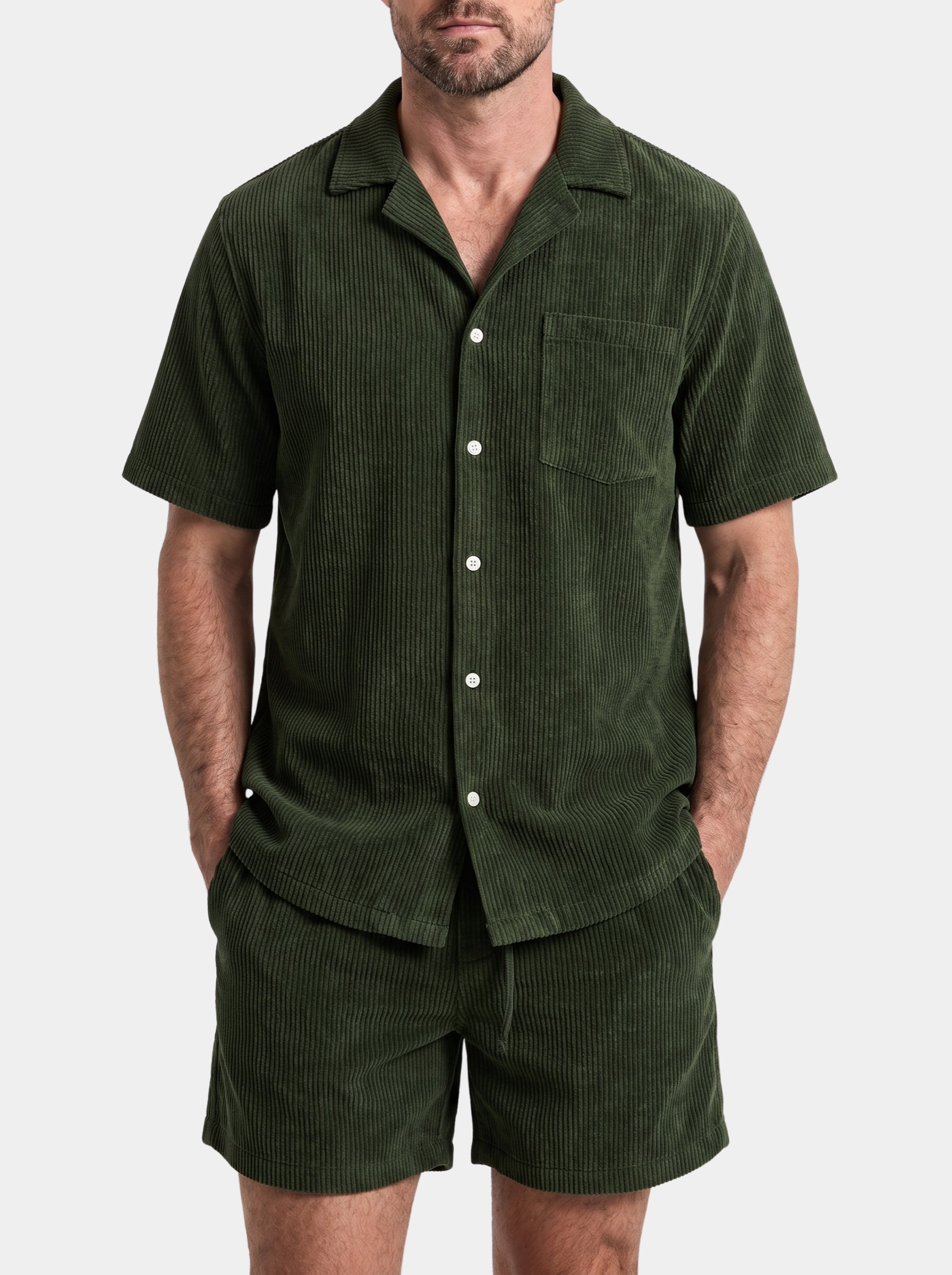 Completo estivo camicia e bermuda in velluto a coste - Aurelio Club