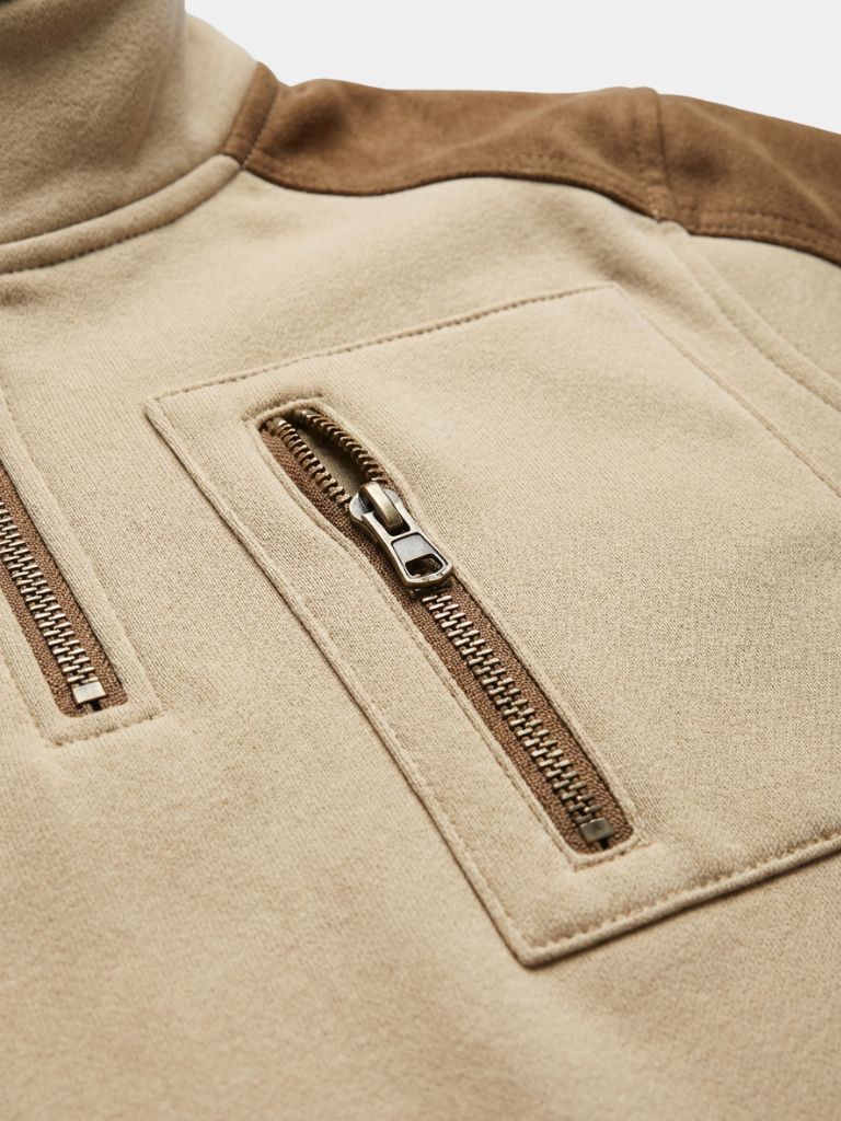Pullover Urban Explorer a collo alto con zip corta - Aurelio Club