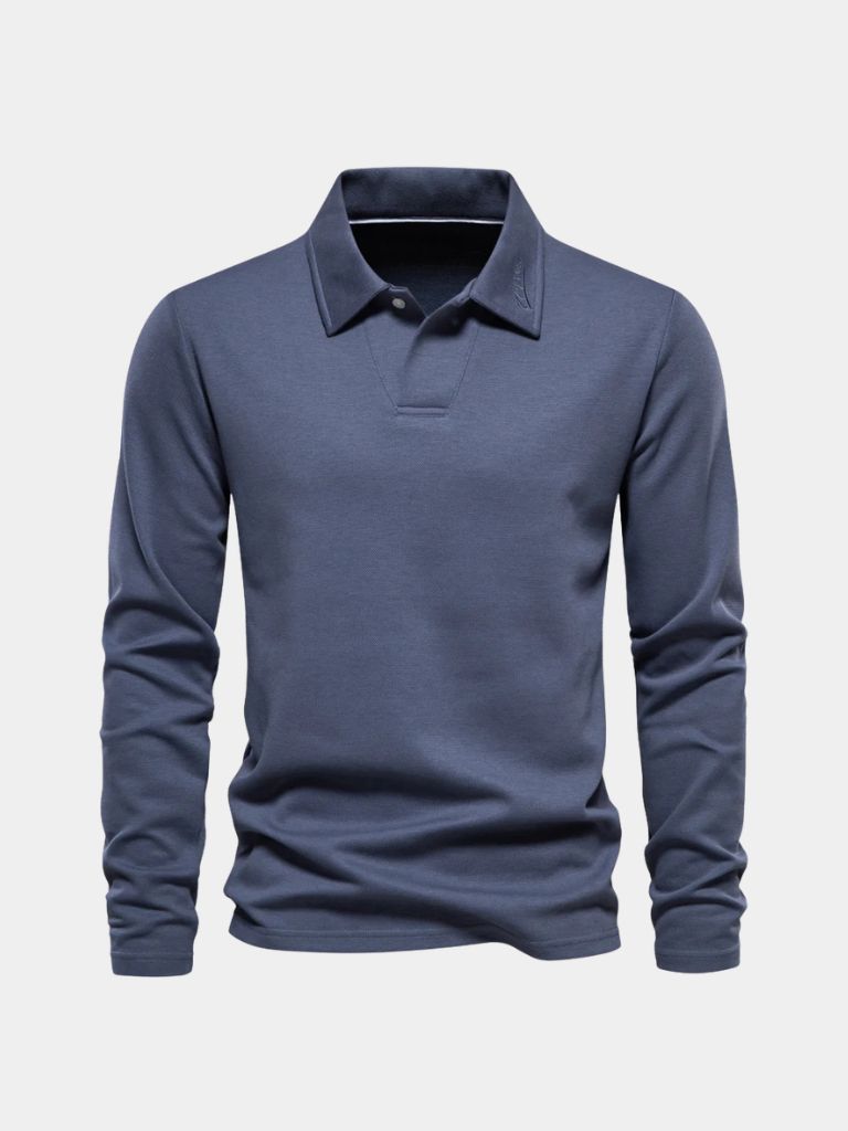 Polo Linear in misto cotone con motivo geometrico - Aurelio Club