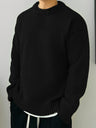Pullover uomo girocollo in maglia a tinta unita