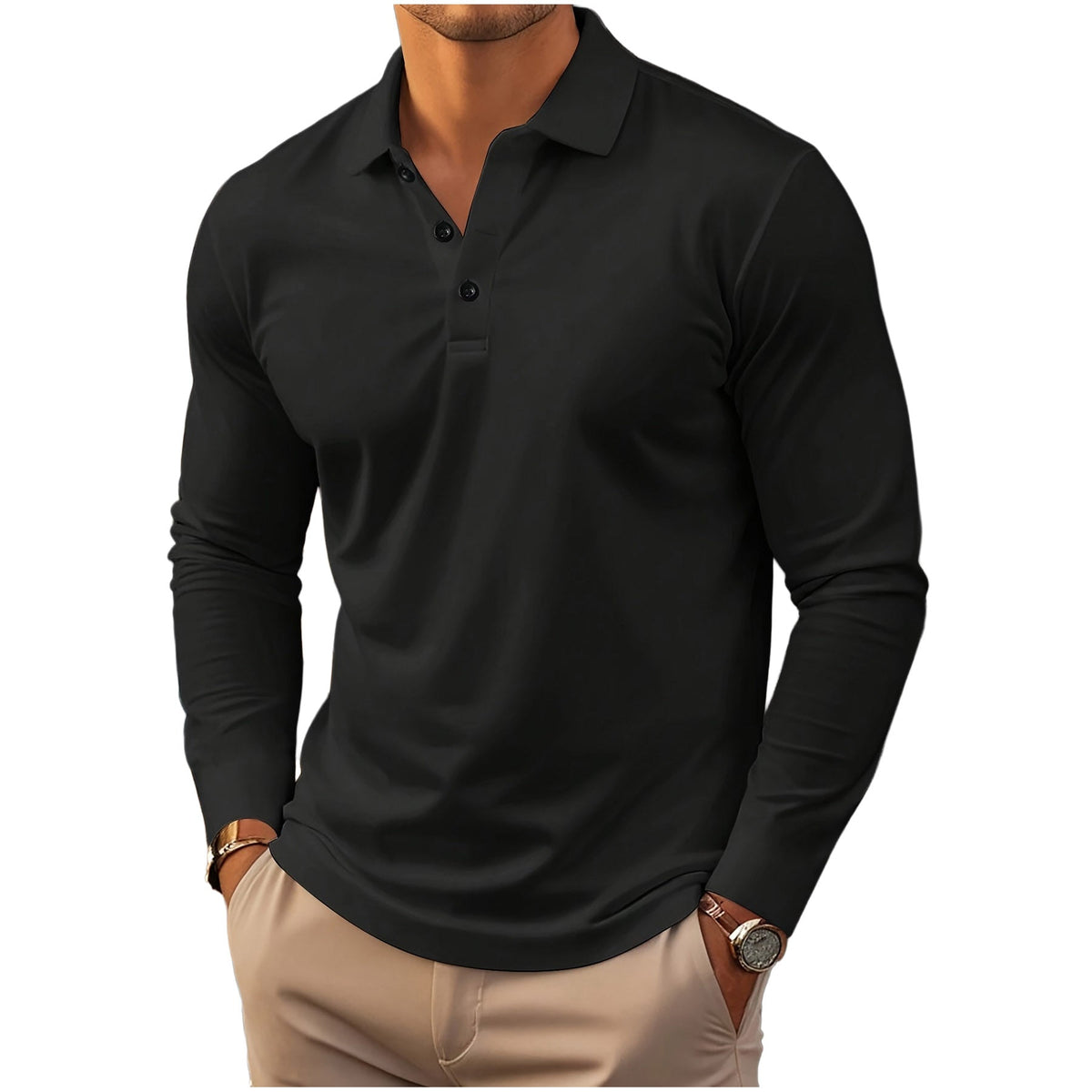 T-shirt uomo elasticizzata a maniche lunghe