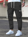Pantaloni cargo uomo con coulisse in vita