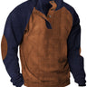 Pullover uomo a blocchi di colore con collo alto