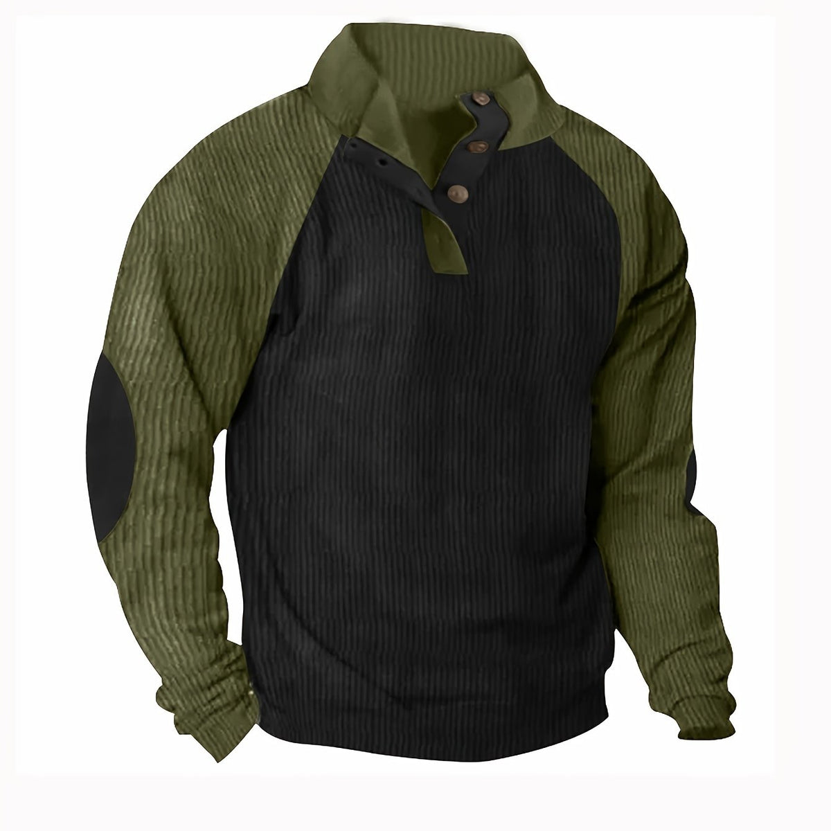 Pullover uomo a blocchi di colore con collo alto