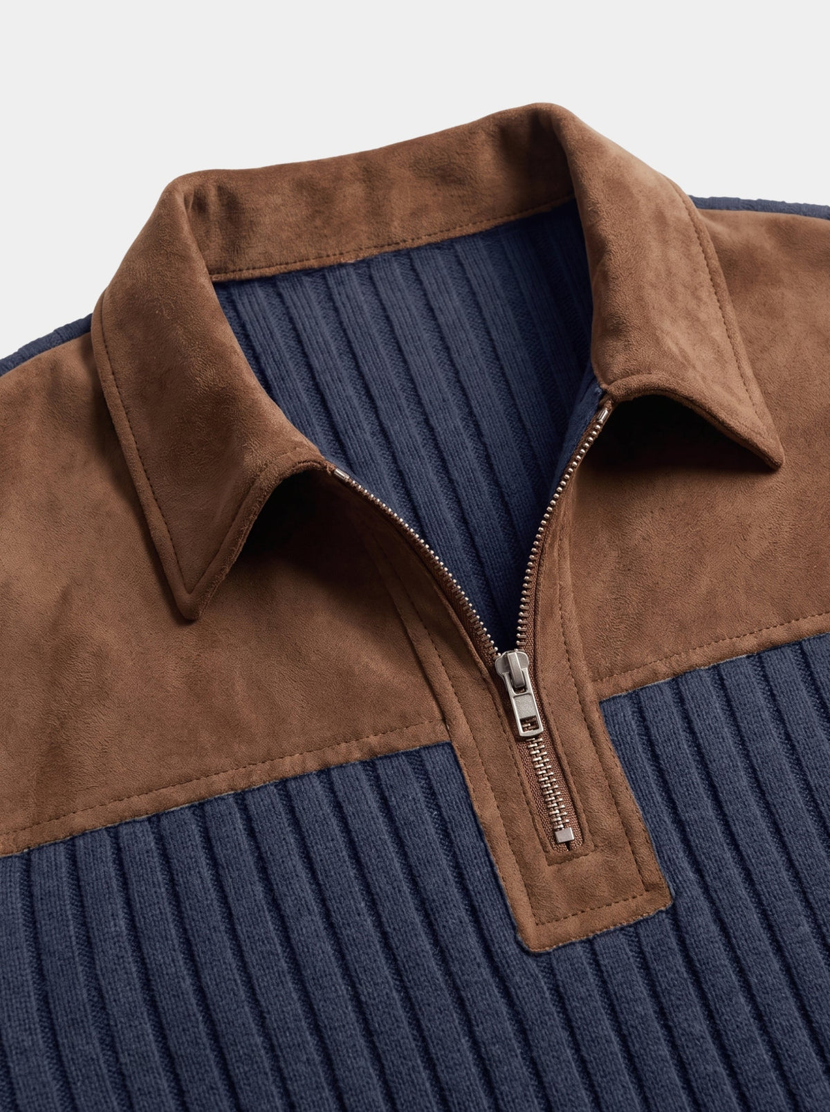 Pullover Camborne con mezza zip e toppe ai gomiti - Aurelio Club