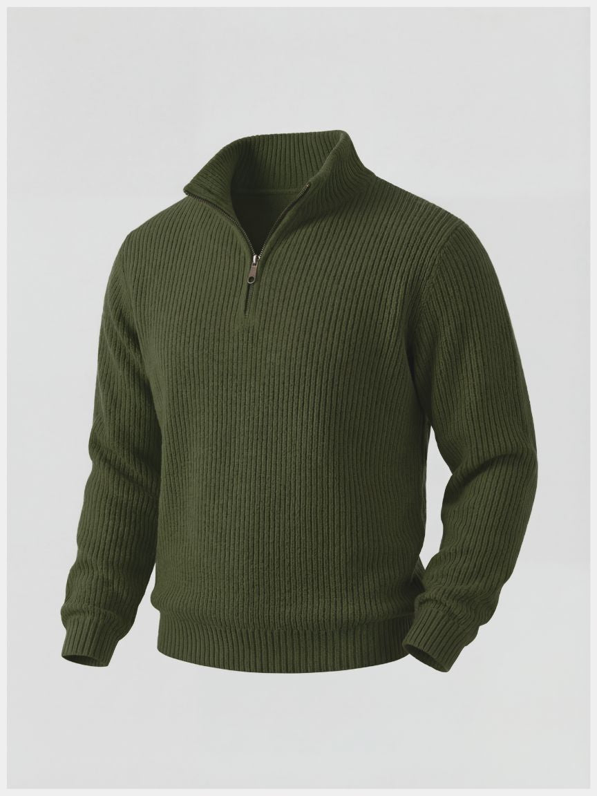 Pullover Highland in lana con zip corta - Aurelio Club