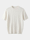 T-shirt in misto cotone con motivo a losanghe - Aurelio Club