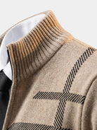 Giacca in maglia Graphite con motivo geometrico - Aurelio Club