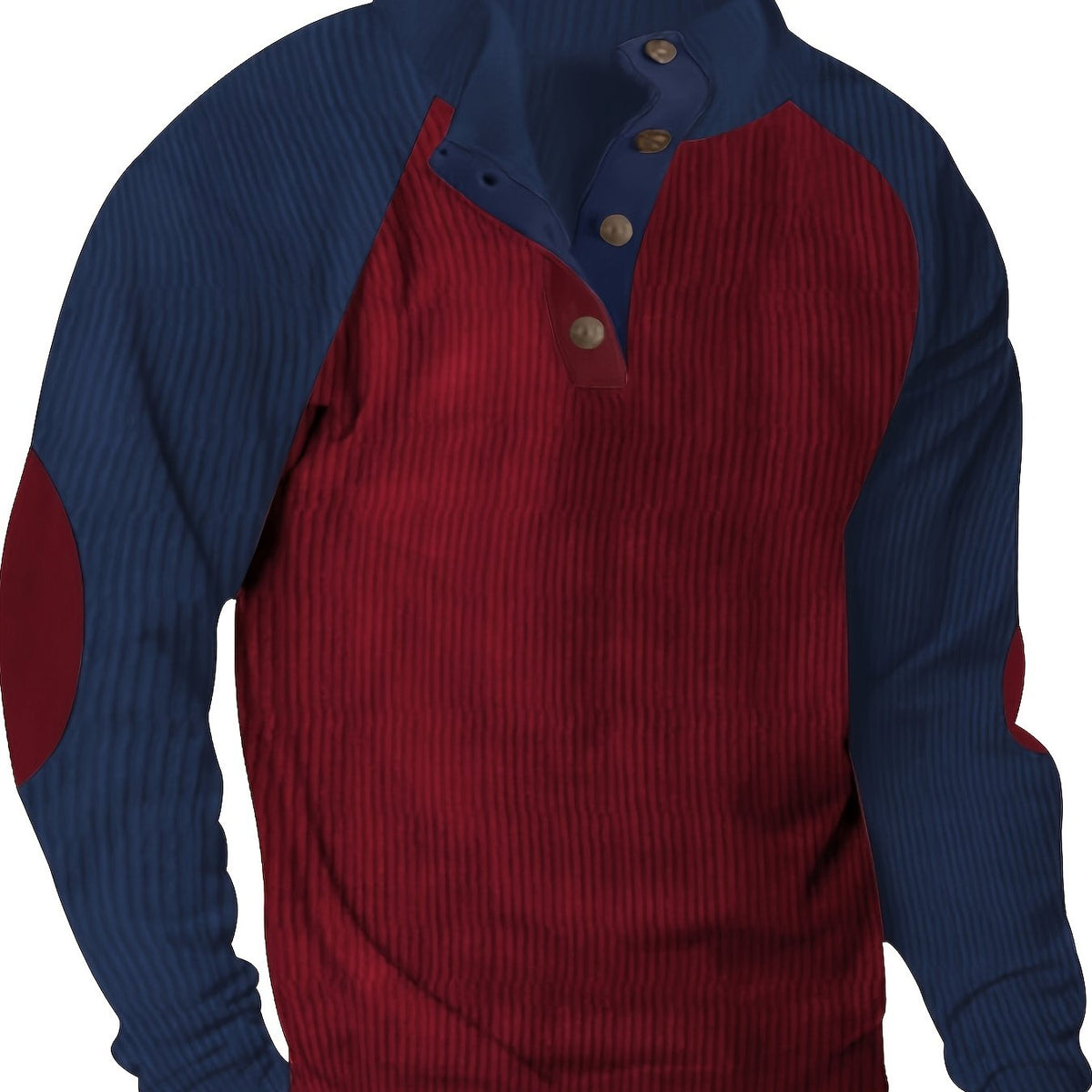 Pullover uomo a blocchi di colore con collo alto