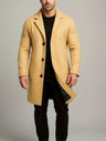 Cappotto uomo lungo con revers e bottoni
