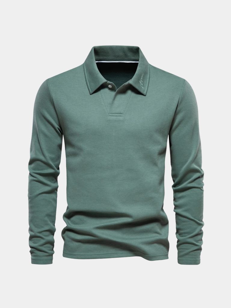 Polo Linear in misto cotone con motivo geometrico - Aurelio Club