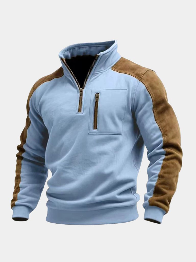 Pullover Urban Explorer a collo alto con zip corta - Aurelio Club