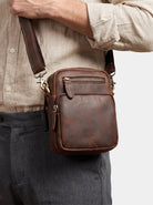 Borsa uomo in pelle d'ispirazione rétro - Aurelio Club