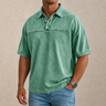 Polo uomo a maniche corte effetto denim