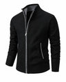 Cardigan uomo in maglia con collo alto e zip