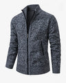 Cardigan uomo in maglia con collo alto e zip