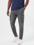 Jeans cargo elasticizzati con taglio affusolato - Aurelio Club