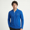 Polo uomo a maniche lunghe in misto cotone