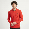Polo uomo a maniche lunghe in misto cotone