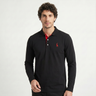 Polo uomo a maniche lunghe in misto cotone