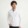 Polo uomo a maniche lunghe in misto cotone