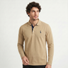 Polo uomo a maniche lunghe in misto cotone