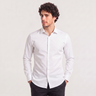 Camicia uomo slim con bottoni a contrasto