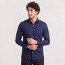 Camicia uomo slim con bottoni a contrasto