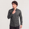 Camicia uomo slim con bottoni a contrasto