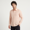 Camicia uomo slim in lino a righe