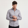 Camicia uomo slim con colletto strutturato