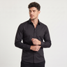Camicia uomo slim con colletto strutturato