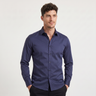 Camicia uomo slim con colletto strutturato