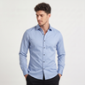 Camicia uomo slim con colletto strutturato