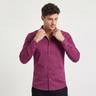 Camicia uomo slim con colletto strutturato