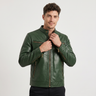 Giacca biker uomo slim in similpelle