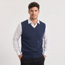 Gilet uomo in maglia con scollo a V