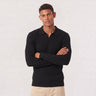 Polo uomo in maglia a coste con scollo a V